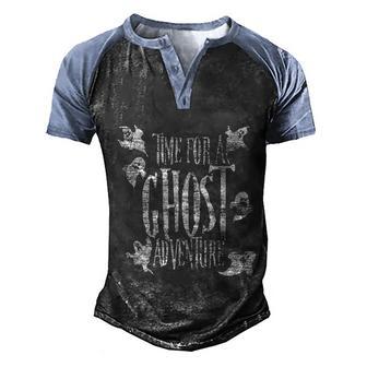 Time For A Ghost Adventure Ghost Men's Henley Shirt Raglan Sleeve 3D Print T-shirt - Thegiftio UK