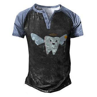 Tooth Fairy Dentist Dental Assistant Hygienist Gift Graphic Design Printed Casual Daily Basic V3 Men's Henley Shirt Raglan Sleeve 3D Print T-shirt - Thegiftio UK