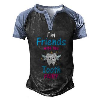Tooth Fairy Pediatric Dentist Dental Assistant Hygienist Gift Graphic Design Printed Casual Daily Basic V4 Men's Henley Shirt Raglan Sleeve 3D Print T-shirt - Thegiftio UK