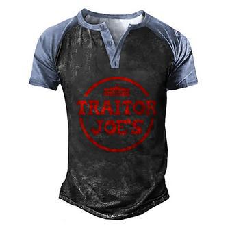 Traitor Joes Maga Anti Biden Funny Political Graphic Design Printed Casual Daily Basic Men's Henley Shirt Raglan Sleeve 3D Print T-shirt - Thegiftio UK