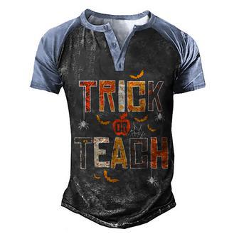 Trick Or Teach Cute Halloween Teacher Men Women Men's Henley Shirt Raglan Sleeve 3D Print T-shirt - Thegiftio UK