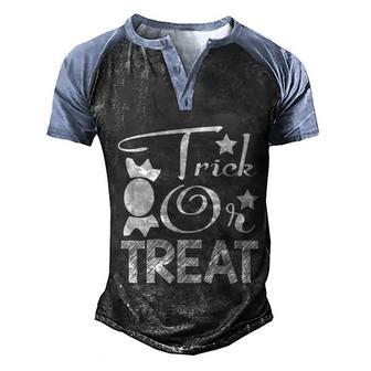 Trick Or Treat Funny Halloween Quote Graphic Design Printed Casual Daily Basic Men's Henley Shirt Raglan Sleeve 3D Print T-shirt - Thegiftio UK