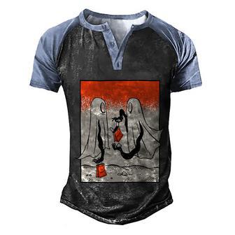 Trick Or Treat Graphic Design Printed Casual Daily Basic Men's Henley Shirt Raglan Sleeve 3D Print T-shirt - Thegiftio UK