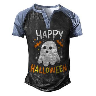 Trick Or Treat Halloween Ghost Happy Halloween Boo Graphic Design Printed Casual Daily Basic Men's Henley Shirt Raglan Sleeve 3D Print T-shirt - Thegiftio UK
