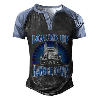 Trucker 18 Wheeler Freighter Truck Driver Men's Henley Shirt Raglan Sleeve 3D Print T-shirt - Thegiftio UK