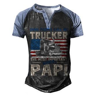 Trucker Most Important Call Me Papi Graphic Design Printed Casual Daily Basic Men's Henley Shirt Raglan Sleeve 3D Print T-shirt - Thegiftio UK