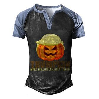 Trumpkin Make Halloween Great Again Donald Trump Graphic Design Printed Casual Daily Basic Men's Henley Shirt Raglan Sleeve 3D Print T-shirt - Thegiftio UK