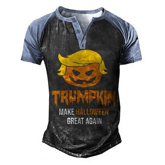 Trumpkin Make Halloween Great Again Funny Pro Trump Graphic Design Printed Casual Daily Basic Men's Henley Shirt Raglan Sleeve 3D Print T-shirt - Thegiftio UK