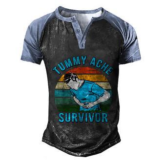 Tummy Ache Survivor Shirt Stomachache Ibs Funny Women Graphic Design Printed Casual Daily Basic Men's Henley Shirt Raglan Sleeve 3D Print T-shirt - Thegiftio UK