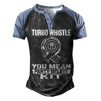 Turbo Whistle Delete Kit Men's Henley Shirt Raglan Sleeve 3D Print T-shirt - Seseable