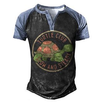 Turtle Club Cute Womens Kids Turtle Men's Henley Shirt Raglan Sleeve 3D Print T-shirt - Thegiftio UK