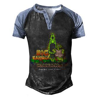 Turtle Funny Kayaks Gift Men's Henley Shirt Raglan Sleeve 3D Print T-shirt - Thegiftio UK