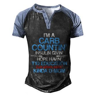 Type 1 Diabetes Awareness Mom T1d Warrior Survivor Men's Henley Shirt Raglan Sleeve 3D Print T-shirt - Thegiftio UK