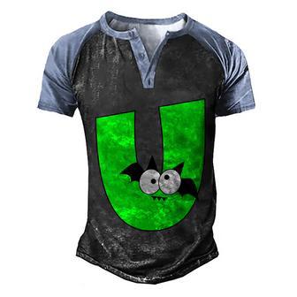 U Name Charater Dracula Halloween Quote Graphic Design Printed Casual Daily Basic Men's Henley Shirt Raglan Sleeve 3D Print T-shirt - Thegiftio UK