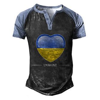 Ukrainian National Flag Proud Ukrainian Its In My Dna Gift Graphic Design Printed Casual Daily Basic Men's Henley Shirt Raglan Sleeve 3D Print T-shirt - Thegiftio UK