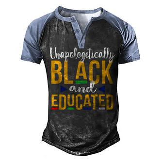 Unapologetically Black Educated Dope Melanin Christmas Gift Men's Henley Shirt Raglan Sleeve 3D Print T-shirt - Thegiftio UK