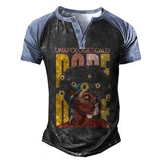 Unapologetically Dope Black Girl 1 Men's Henley Shirt Raglan Sleeve 3D Print T-shirt - Thegiftio UK