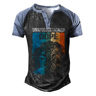 Unapologetically Dope Black Girl 4 Men's Henley Shirt Raglan Sleeve 3D Print T-shirt - Thegiftio UK