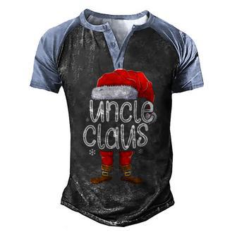 Uncle Claus Christmas Family Men's Henley Shirt Raglan Sleeve 3D Print T-shirt - Thegiftio UK