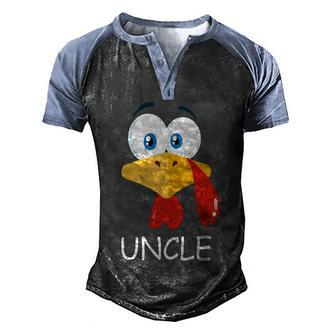 Uncle Turkey Men's Henley Shirt Raglan Sleeve 3D Print T-shirt - Monsterry