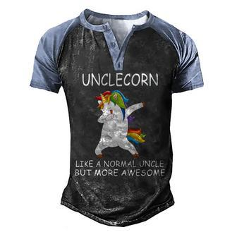Uncle Unicorn Men's Henley Shirt Raglan Sleeve 3D Print T-shirt - Monsterry