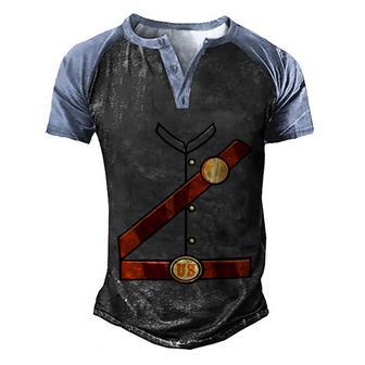 Union Soldier Costume Halloween Civil War Men's Henley Shirt Raglan Sleeve 3D Print T-shirt - Thegiftio UK