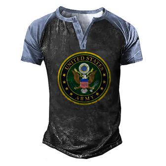 United States Army Graphic Design Printed Casual Daily Basic V6 Men's Henley Shirt Raglan Sleeve 3D Print T-shirt - Thegiftio UK