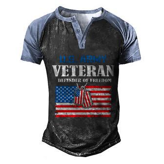 Us Army Proud Army Veteran American Flag Veteran Day Graphic Design Printed Casual Daily Basic Men's Henley Shirt Raglan Sleeve 3D Print T-shirt - Thegiftio UK