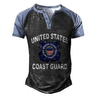 Us Coast Guard Uscg Alumni Cool Gift Men And Women Graphic Design Printed Casual Daily Basic Men's Henley Shirt Raglan Sleeve 3D Print T-shirt - Thegiftio UK