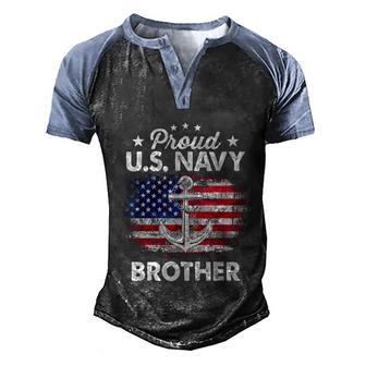 Us Na Vy Proud Brother Proud Us Na Vy Brother Veteran Day Graphic Design Printed Casual Daily Basic Men's Henley Shirt Raglan Sleeve 3D Print T-shirt - Thegiftio UK