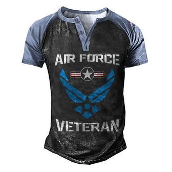 Usa Veteran Us Air American Flag Us Army Veteran Day Graphic Design Printed Casual Daily Basic Men's Henley Shirt Raglan Sleeve 3D Print T-shirt - Thegiftio UK