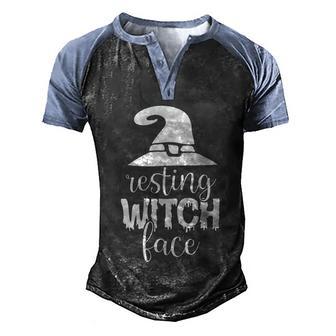 Vesting Witch Face Halloween Quote Graphic Design Printed Casual Daily Basic Men's Henley Shirt Raglan Sleeve 3D Print T-shirt - Thegiftio UK