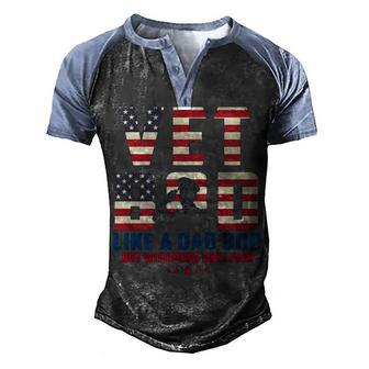 Vet Bod Like Dad Bod But With More Knee Pain V2 Men's Henley Shirt Raglan Sleeve 3D Print T-shirt - Thegiftio UK