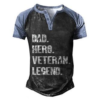 Veteran Dad Funny Gift Graphic Design Printed Casual Daily Basic Men's Henley Shirt Raglan Sleeve 3D Print T-shirt - Thegiftio UK