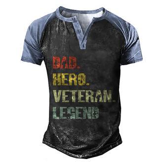 Veteran Dad Gift Graphic Design Printed Casual Daily Basic V3 Men's Henley Shirt Raglan Sleeve 3D Print T-shirt - Thegiftio UK