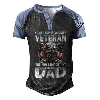 Veteran Dad Meaningful Gift Graphic Design Printed Casual Daily Basic V3 Men's Henley Shirt Raglan Sleeve 3D Print T-shirt - Thegiftio UK