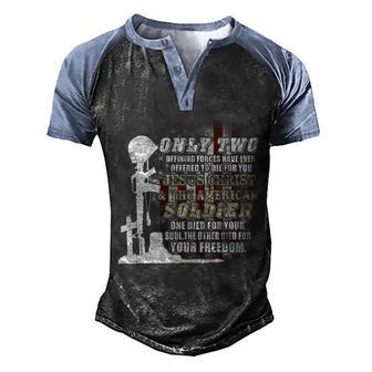 Veteran Died For Your Freedom Graphic Design Printed Casual Daily Basic Men's Henley Shirt Raglan Sleeve 3D Print T-shirt - Thegiftio UK