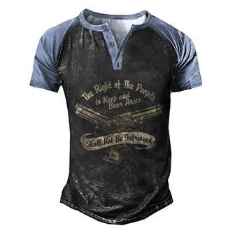 Veteran Gun Control Shall Not Be Infringed Graphic Design Printed Casual Daily Basic Men's Henley Shirt Raglan Sleeve 3D Print T-shirt - Thegiftio UK