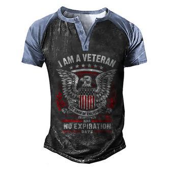 Veteran Oath Of Enlistment Graphic Design Printed Casual Daily Basic V2 Men's Henley Shirt Raglan Sleeve 3D Print T-shirt - Thegiftio UK