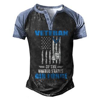 Veteran Of The United States Air Force American Flag Veteran Day Graphic Design Printed Casual Daily Basic Men's Henley Shirt Raglan Sleeve 3D Print T-shirt - Thegiftio UK
