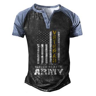 Veteran Of United States Us Army Long Gold Gift Graphic Design Printed Casual Daily Basic Men's Henley Shirt Raglan Sleeve 3D Print T-shirt - Thegiftio UK