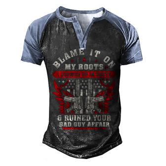 Veteran Showed Up In Boots Gift T Men's Henley Shirt Raglan Sleeve 3D Print T-shirt - Thegiftio UK