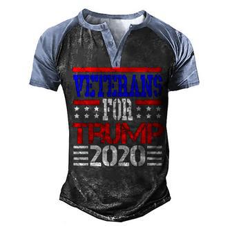 Veterans For Trump 2020 Vets Presidential Election Men's Henley Shirt Raglan Sleeve 3D Print T-shirt - Thegiftio UK