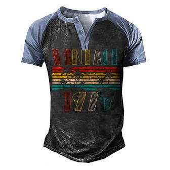 Vintage 1975 Classic Birthday Gifts Men's Henley Shirt Raglan Sleeve 3D Print T-shirt - Thegiftio UK