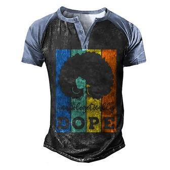 Vintage African Afro Unapologetically Dope Pride Black Women Graphic Design Printed Casual Daily Basic Men's Henley Shirt Raglan Sleeve 3D Print T-shirt - Thegiftio UK