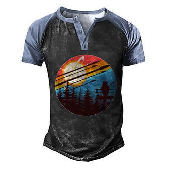 Vintage Alien World Space Battle Graphic Design Printed Casual Daily Basic Men's Henley Shirt Raglan Sleeve 3D Print T-shirt - Thegiftio UK