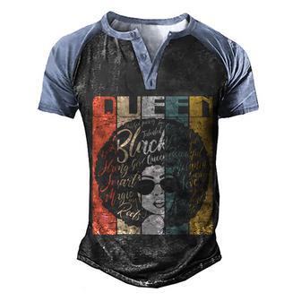 Vintage American American Black Queen Graphic Design Printed Casual Daily Basic Men's Henley Shirt Raglan Sleeve 3D Print T-shirt - Thegiftio UK