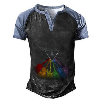 Vintage Colorful Guitars Graphic Design Printed Casual Daily Basic Men's Henley Shirt Raglan Sleeve 3D Print T-shirt - Thegiftio UK