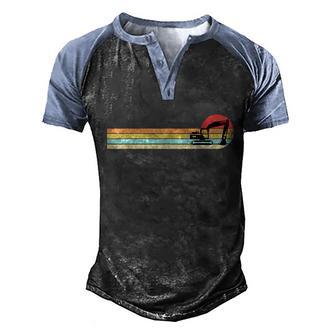 Vintage Excavator Driver Construction Machine Mechanic Graphic Design Printed Casual Daily Basic Men's Henley Shirt Raglan Sleeve 3D Print T-shirt - Thegiftio UK