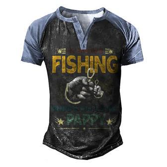 Vintage Fishing Buddy Calls Me Pappy Men's Henley Shirt Raglan Sleeve 3D Print T-shirt - Thegiftio UK